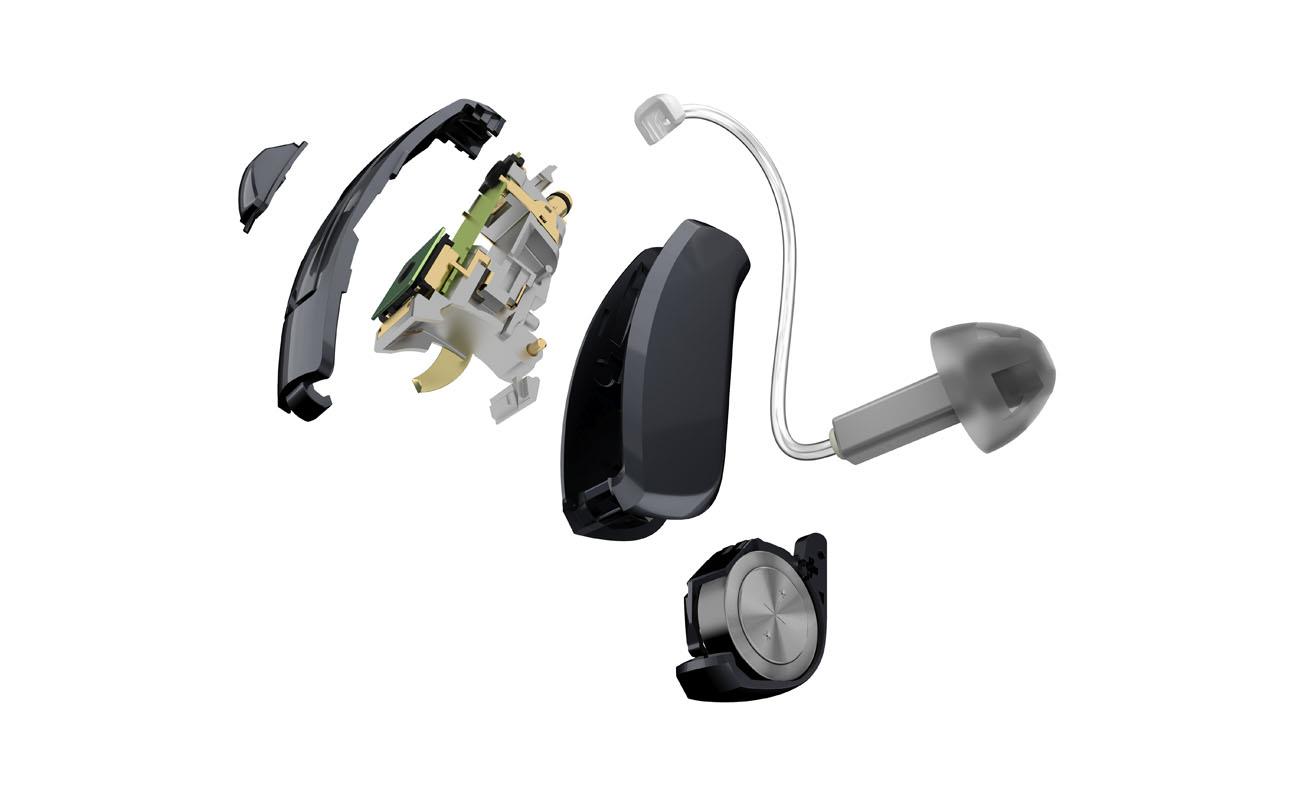 ReSound LiNX 3D hearing aid with protective coating.