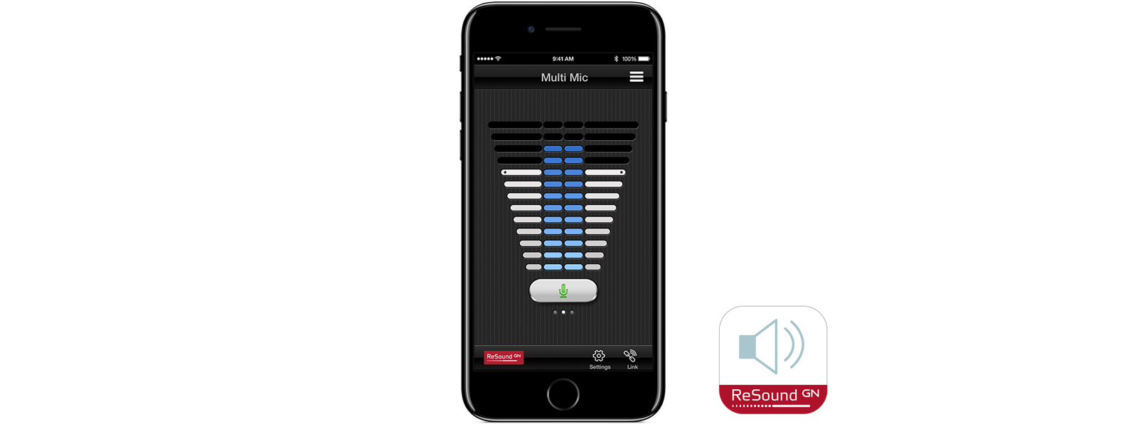ReSound control app screen.