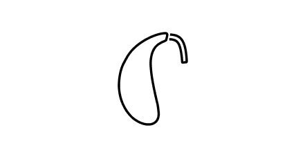Behind-the-Ear (BTE) hearing aid icon